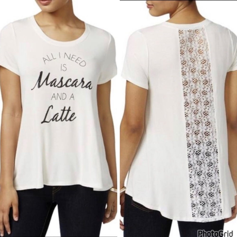 Jamie & Layla Mascara Latte Lace Top